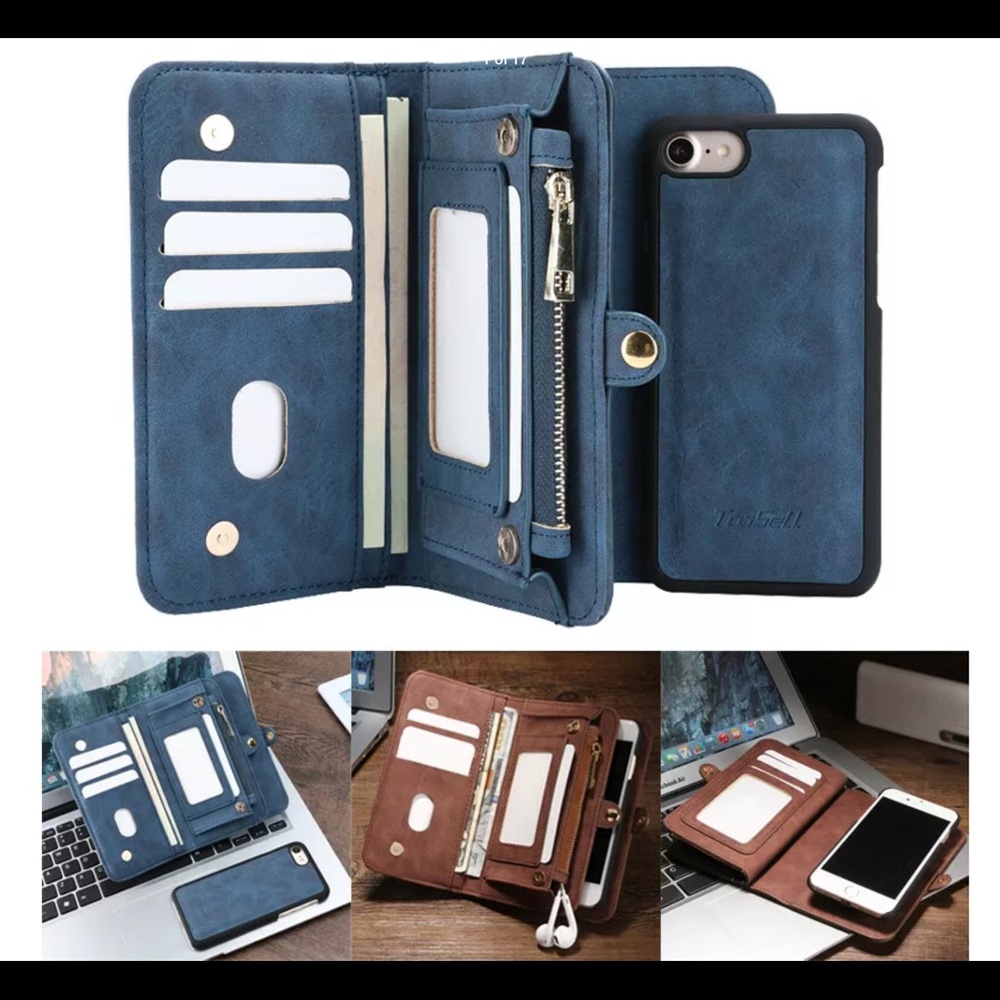 Samsung Galaxy S7/S8 Plus Leather Wallet Case